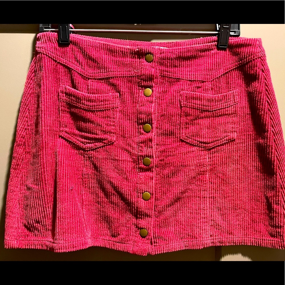 Maroon velvet/felt pencil skirt!
